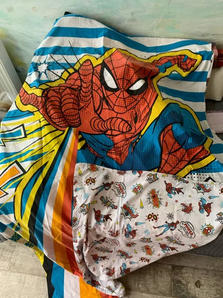 Хлопковый односпальный текстиль — quilt, comic book, handkerchief