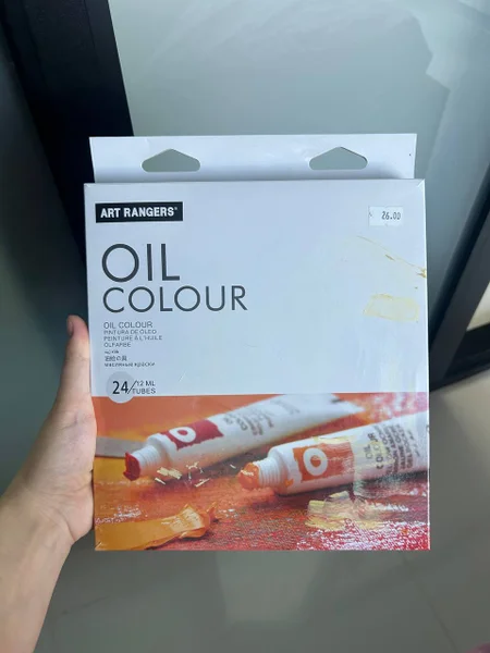 Набор для рисования: масляные краски Art Rangers и блокнот — packet, syringe, sunscreen