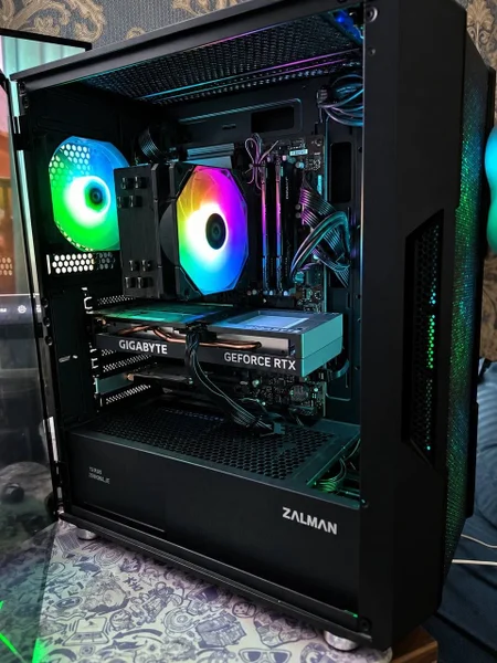 Игровой ПК Intel Core i5-12400F / RTX 4060 / 16GB / SSD 1TB / HDD 2TB с подарками — loudspeaker, desktop computer