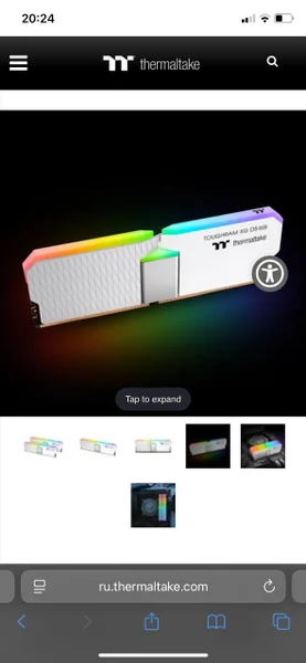 Оперативная память Thermaltake DDR5 5600 16GB — web site, binder