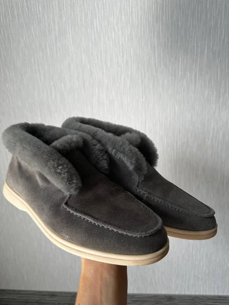 Лоферы замшевые с овчиной, размер 38 — knot, clog