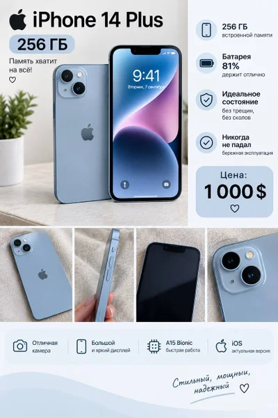 Apple iPhone 14 Plus 256 ГБ — switch