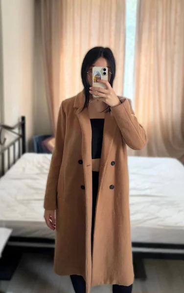 Пальто Collins верблюжий цвет M — trench coat
