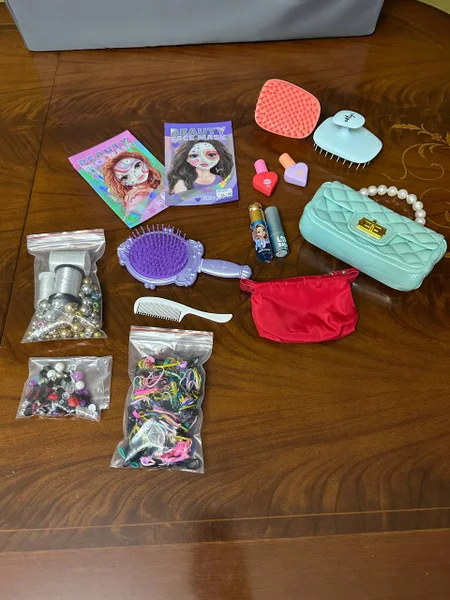 Детские игрушки, косметика, сумочка и аксессуары — strainer, packet, face powder