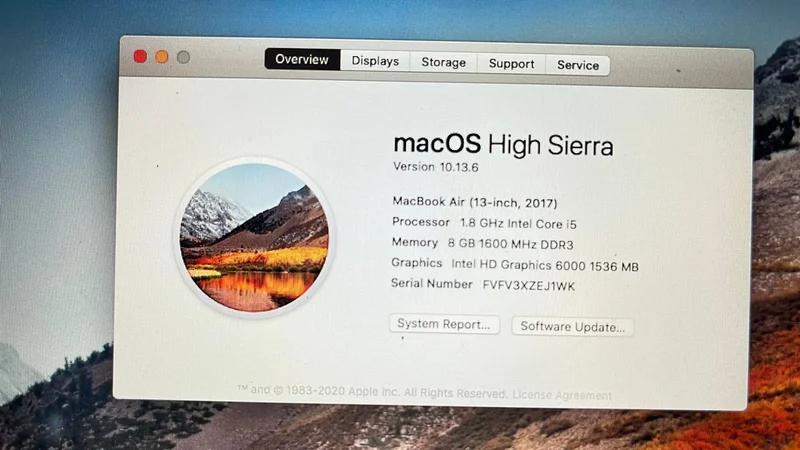 MacBook Air 13 2017 — web site