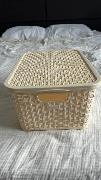 Набор пластиковых ящиков и складной ящик Jysk — hamper, shopping basket