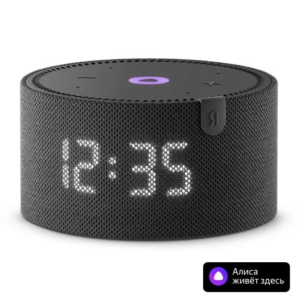Яндекс Станция Мини с часами — digital clock