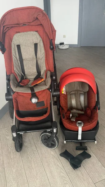 Детская коляска Cybex Priam Platinum — backpack, seat belt