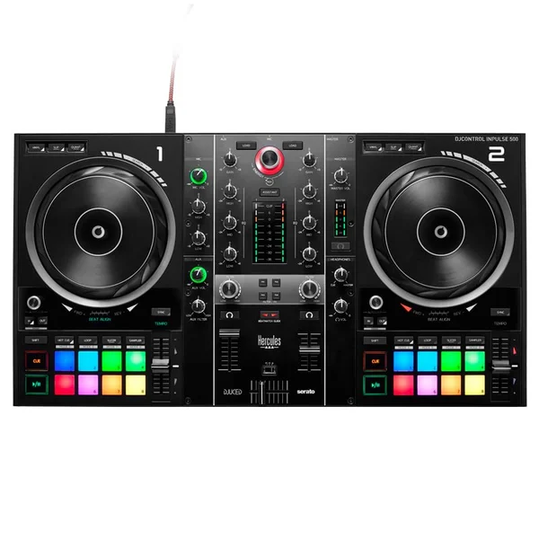 DJ контроллер Hercules DJ Control Inpulse 500 — tape player, radio, CD player