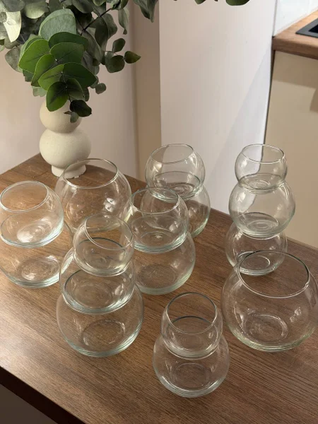 Набор колбочек-вазочек / подсвечников, 16 штук — beaker, vase