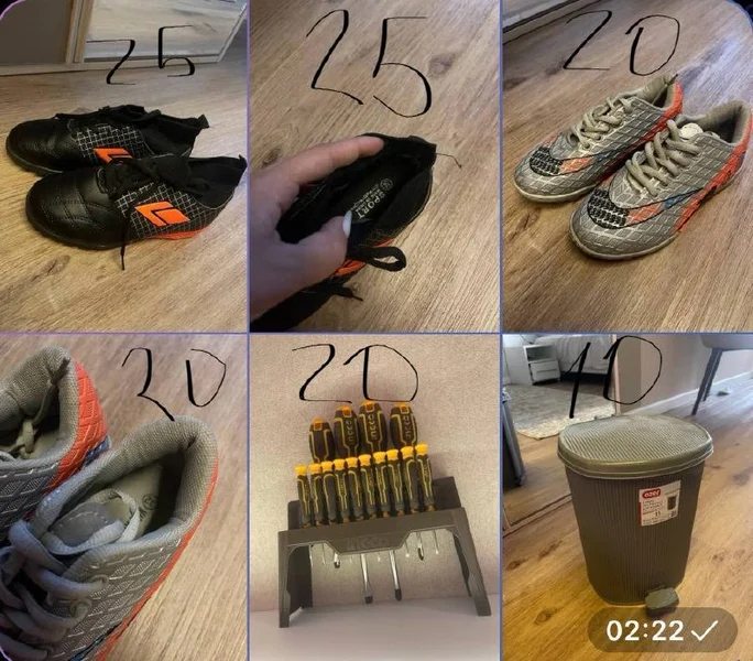 Детские кроссовки — screwdriver, carpenter's kit