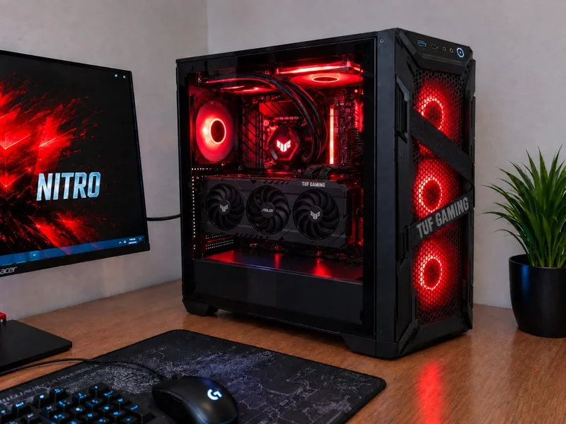 Игровой компьютер Asus TUF Gaming / i5-12400F / RTX 3070 8GB — loudspeaker, stove