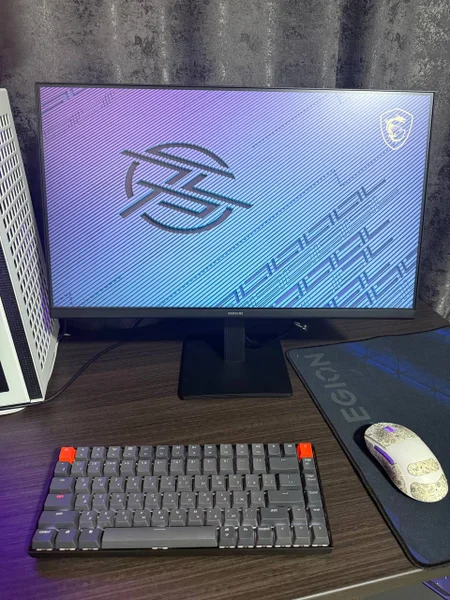 Монитор Samsung 24" S24D300GAI — laptop, mouse, desktop computer