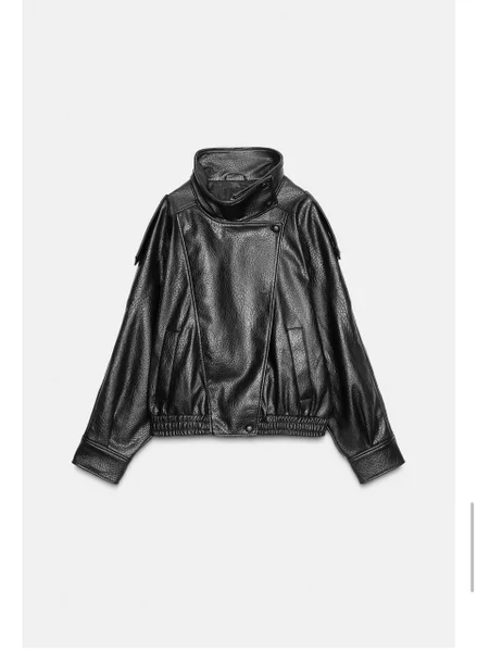 Кожаная куртка Zara — cloak, poncho