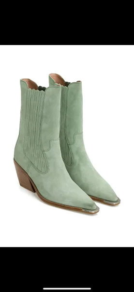 Замшевые казаки из Нидерландов, размер 40 — cowboy boot