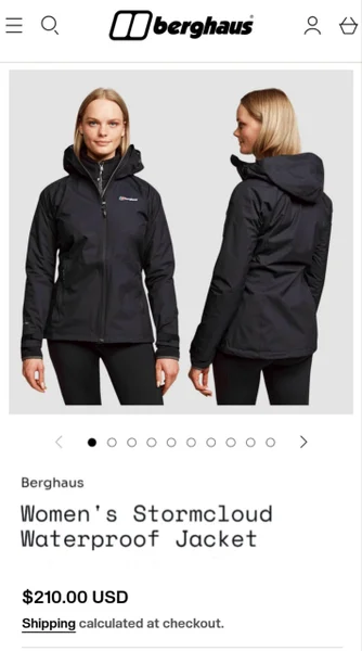 Женская водонепроницаемая куртка Berghaus M — trench coat, suit