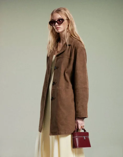 ASOS DESIGN замшевая куртка — trench coat
