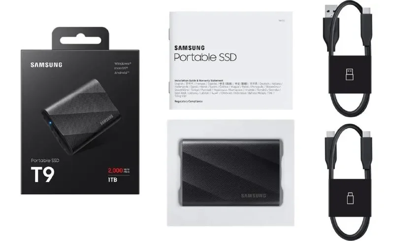 Samsung Portable SSD T9 1TB Black — microwave