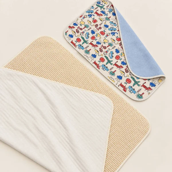 Набор непромокающих многоразовых пелёнок, 2 шт — handkerchief, bib, pencil box