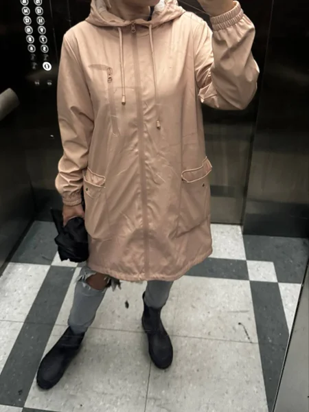 Дождевик прорезиненный Zara S — trench coat, lab coat