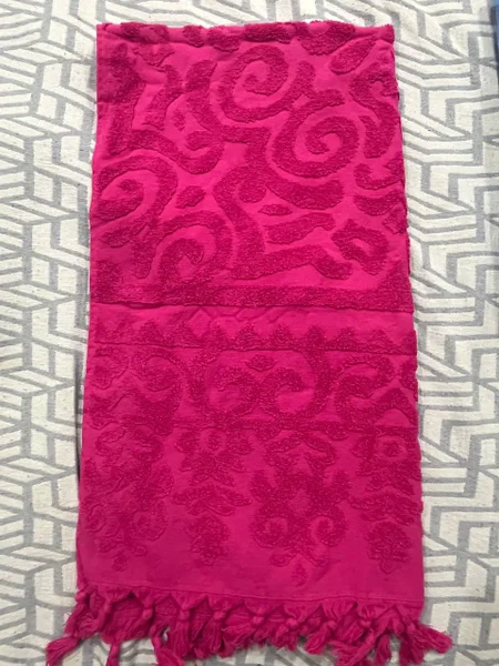 Полотенце розовое 120*80 — bath towel, velvet