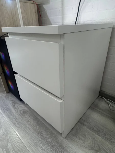 Тумба IKEA белая с двумя ящиками — file, refrigerator