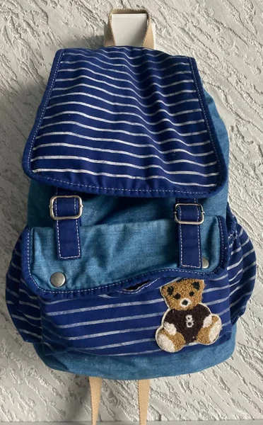 Детский/женский бежевый рюкзак из кожзама — buckle, backpack