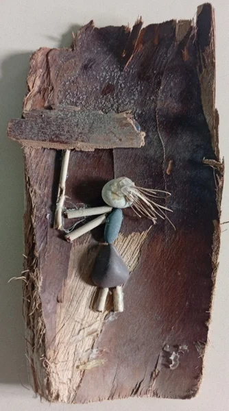 Панно из природных материалов — birdhouse, nail