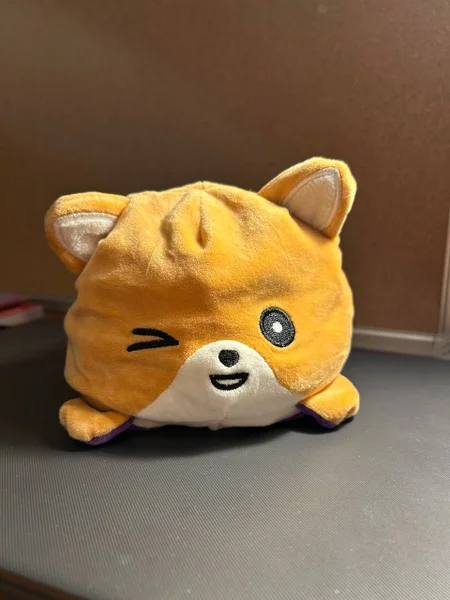 Мягкие игрушки кот-перевертыш и розовый фламинго — piggy bank, muzzle, mailbag