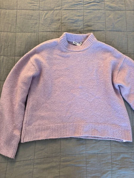 Свитер Zara сиреневый — cardigan, wool, sweatshirt