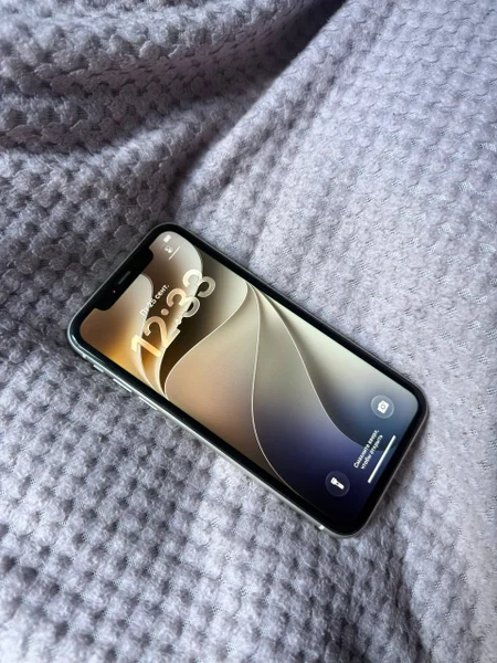 Apple iPhone 11 64GB — cellular telephone, iPod, sandal