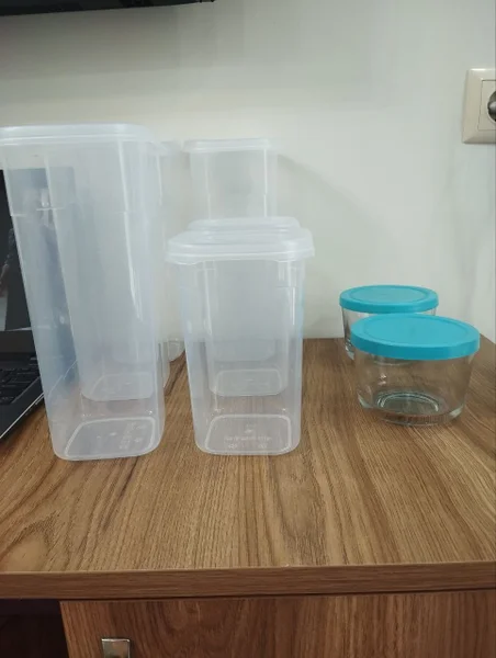 Баночки стеклянные пищевые, 2 шт — measuring cup, water jug