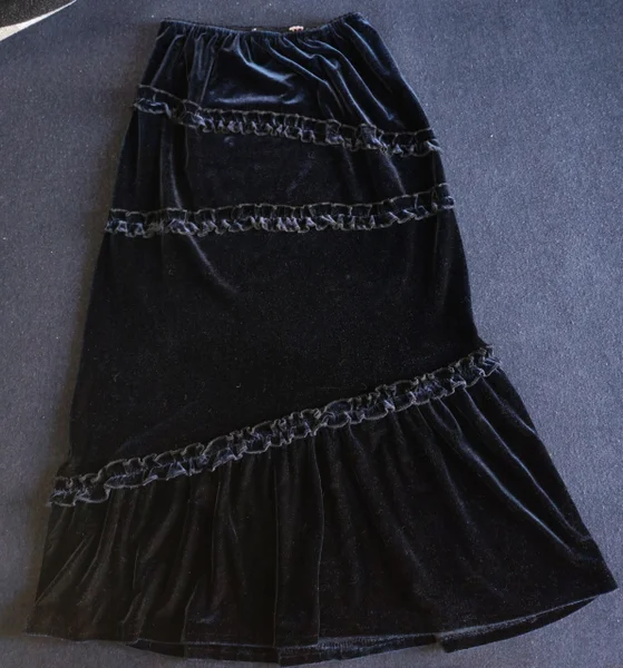 Юбка вельветовая синяя — hoopskirt, miniskirt, overskirt
