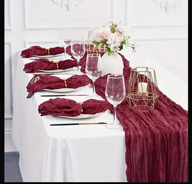 Набор салфеток из марли 24 шт (50х50 см) — dining table, red wine, velvet