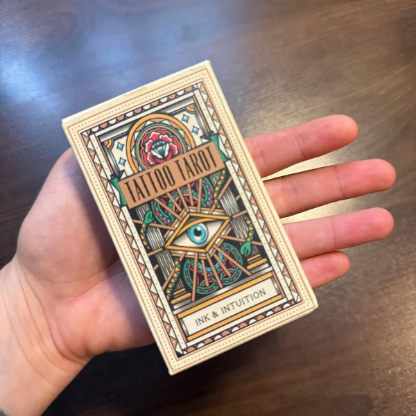 Карты таро тату новые — book jacket, matchstick