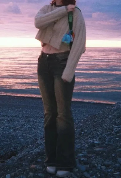 Кофта пушистая молочного цвета XS-S — jean, cardigan