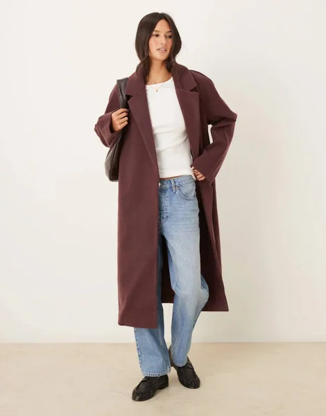 Пальто ASOS EDITION светло-серое oversize — stole, jean, suit