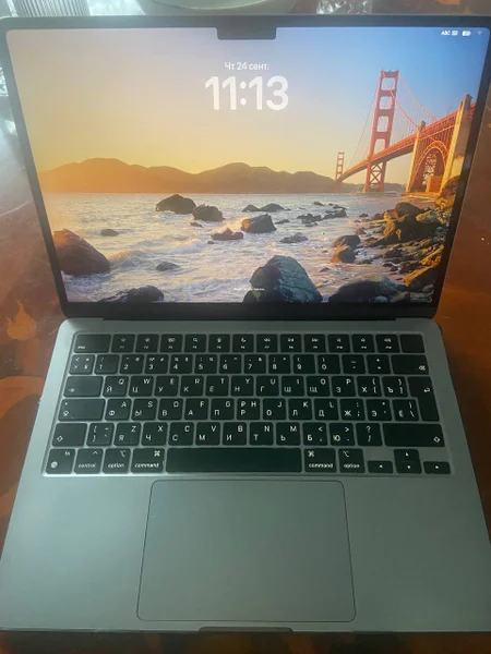 MacBook Air 13 M2 16/256GB Starlight — laptop, notebook, computer keyboard