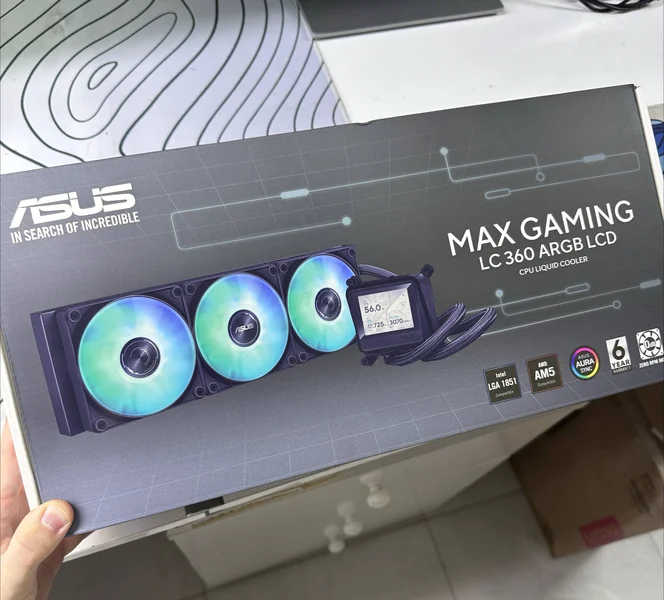 Система водяного охлаждения ASUS ROG Strix LC III 360 ARGB LCD — modem, projector