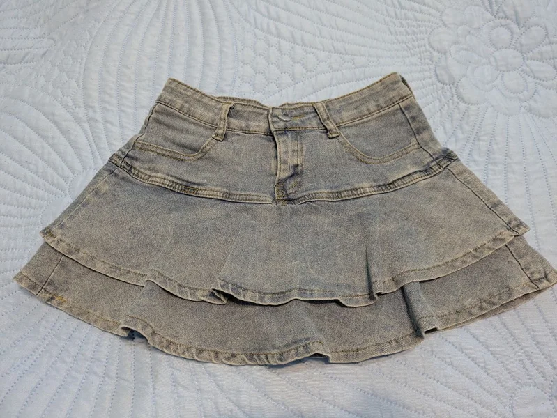 Джинсовая юбка-шорты для девочки — miniskirt, jean