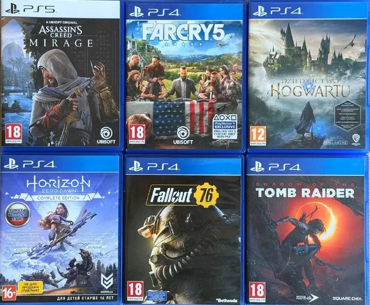 Assassins Creed Mirage (PS4/PS5) — packet, web site, comic book