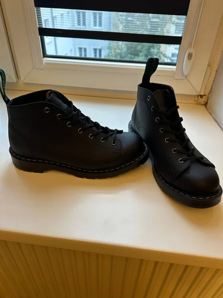 Ботинки Solovair Black Greasy 7 Eye Monkey Boot UK 8