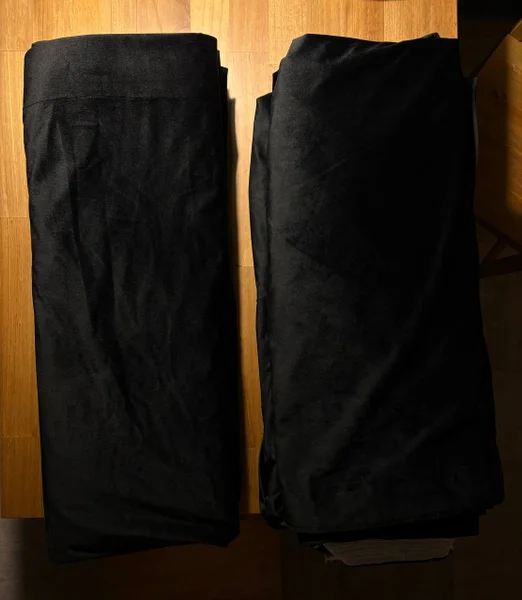 Набор черных штор под бархат, 2 комплекта — cloak, velvet, jean
