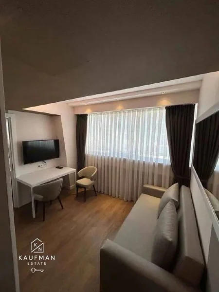 Квартира 1+1, 40 м² — four-poster, home theater, window shade