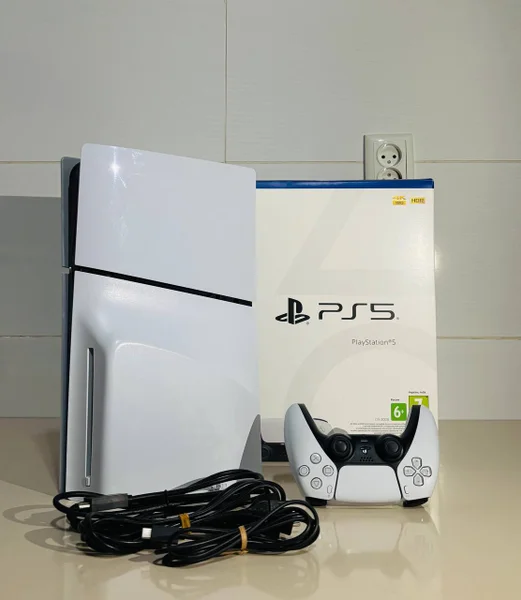 PlayStation 5 Slim — toaster, paper towel, printer