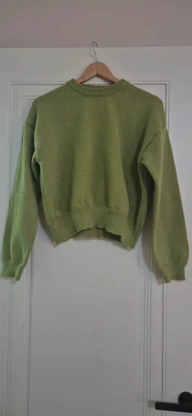 Зеленый свитер мягкий L — sweatshirt, poncho, wool