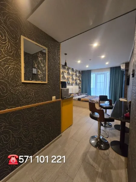 Стильная студия 31 м² — barber chair