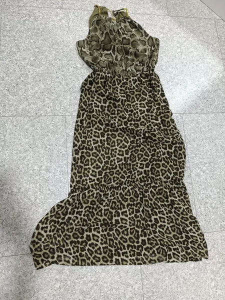 Платье Michael Kors леопардовое — overskirt, apron, hoopskirt