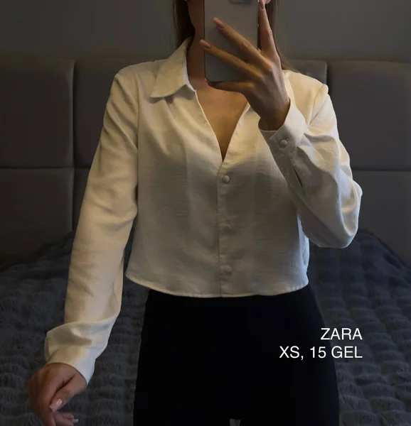 Корсетный топ ZARA — lab coat, Windsor tie, sweatshirt