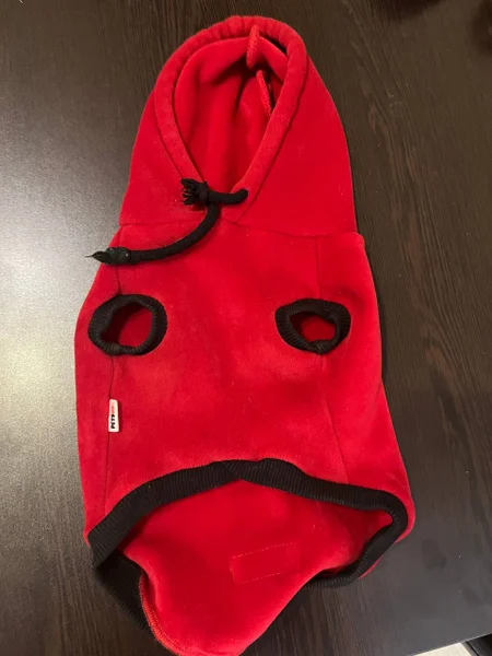 Кофта теплая с флисом для собаки — backpack, mask